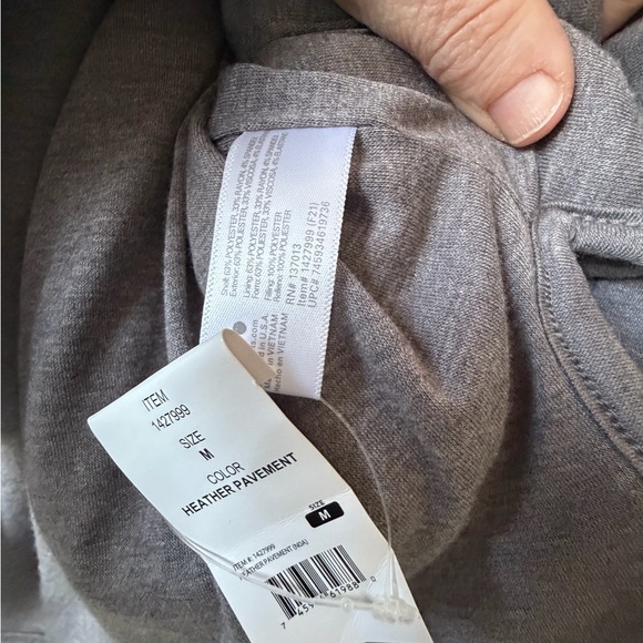 Three Dots Gray Quilted Zip Jacket – Cozy Minimal Layer (Size M, NWT) - Picture 11 of 11